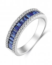 BAGUETTE SAPPHIRE DIAMOND BAND (TR3227)